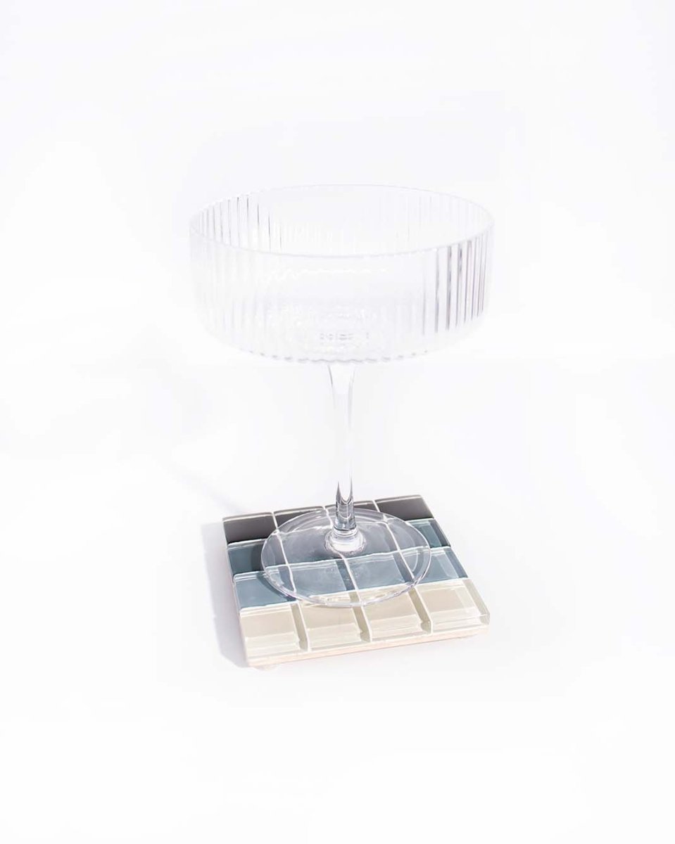 Subtle Art Studios Glass Tile Coaster - Ombre - Midnight City - lily & onyx