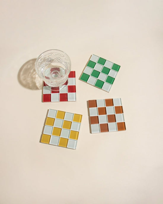 Subtle Art Studios Glass Tile Coaster - Orange Peel Milk Chocolate - lily & onyx