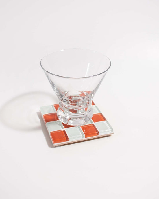 Subtle Art Studios Glass Tile Coaster - Pumpkin Spice Latte - lily & onyx