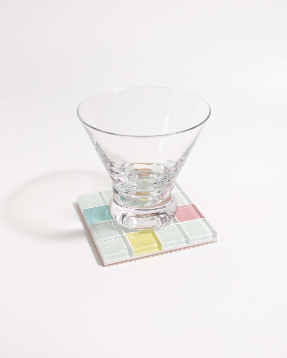 Subtle Art Studios Glass Tile Coaster - Randomness - Option 1 - lily & onyx