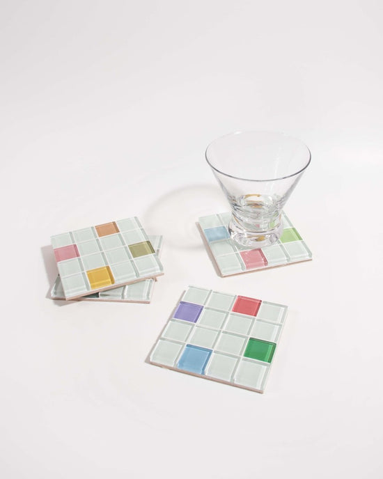 Subtle Art Studios Glass Tile Coaster - Randomness - Option 3 - lily & onyx