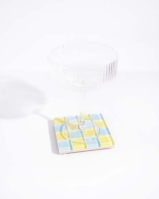 Subtle Art Studios Glass Tile Coaster - Sun by the Sea - lily & onyx
