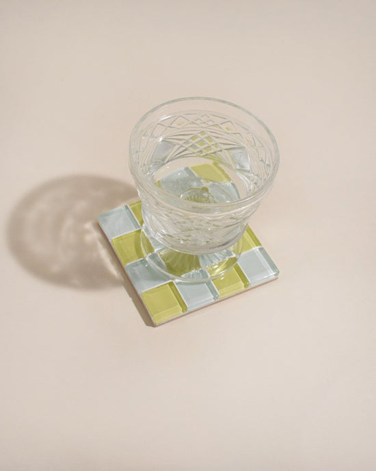 Subtle Art Studios Glass Tile Coaster - Yuzu Caramel Milk Chocolate - lily & onyx