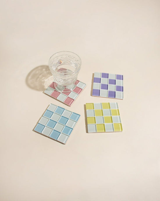 Subtle Art Studios Glass Tile Coaster - Yuzu Caramel Milk Chocolate - lily & onyx