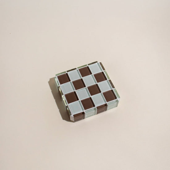 Load image into Gallery viewer, Subtle Art Studios Glass Tile Cube - Classic Milk Chocolate - lily &amp;amp; onyx
