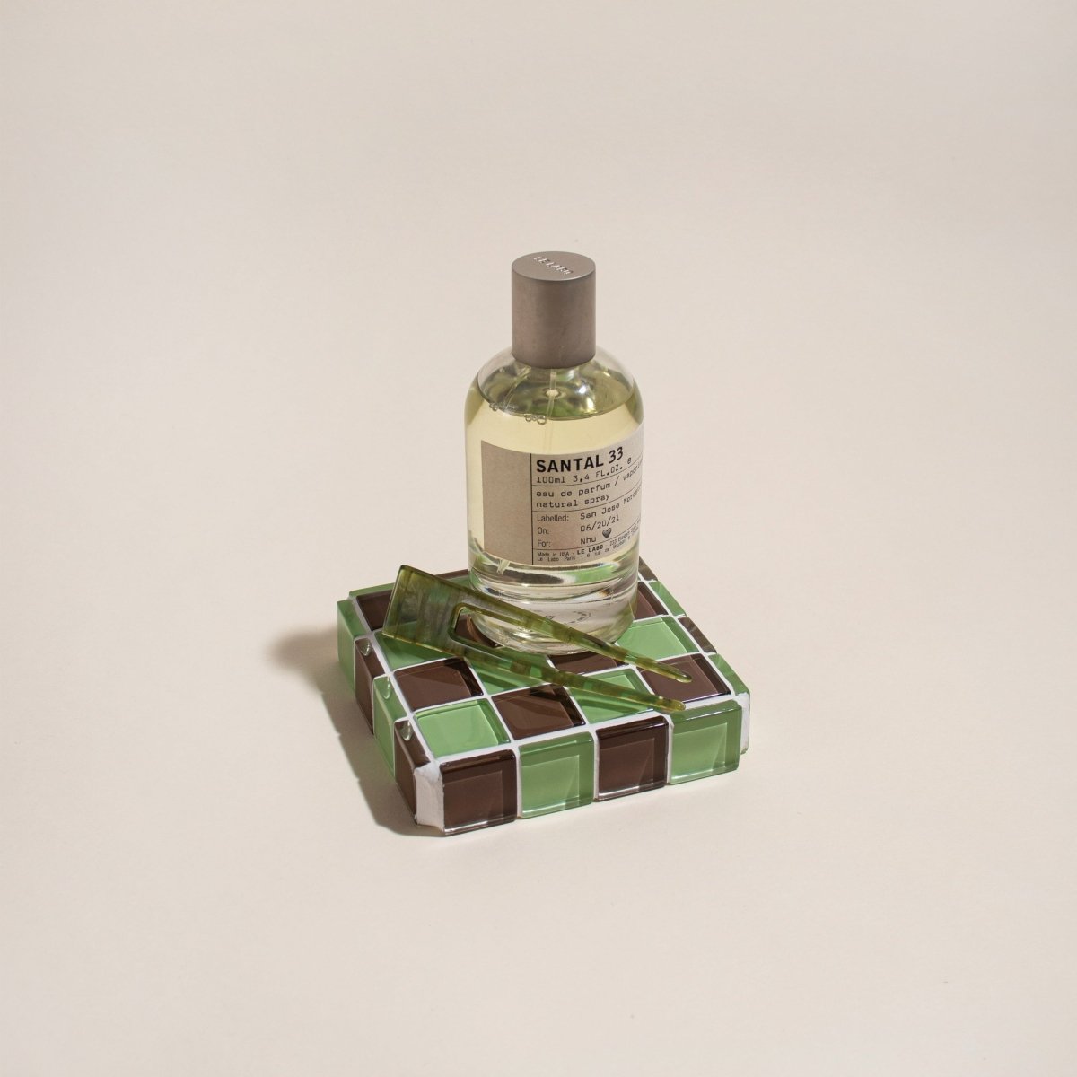 Subtle Art Studios Glass Tile Cube - Mint Dark Chocolate - lily & onyx