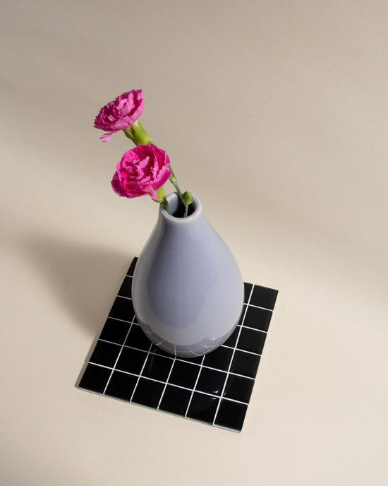 Subtle Art Studios Glass Tile Decorative Tray - Black Canvas - lily & onyx