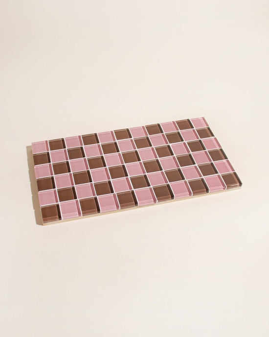 Subtle Art Studios Glass Tile Decorative Tray - Strawberry Dark Chocolate - lily & onyx