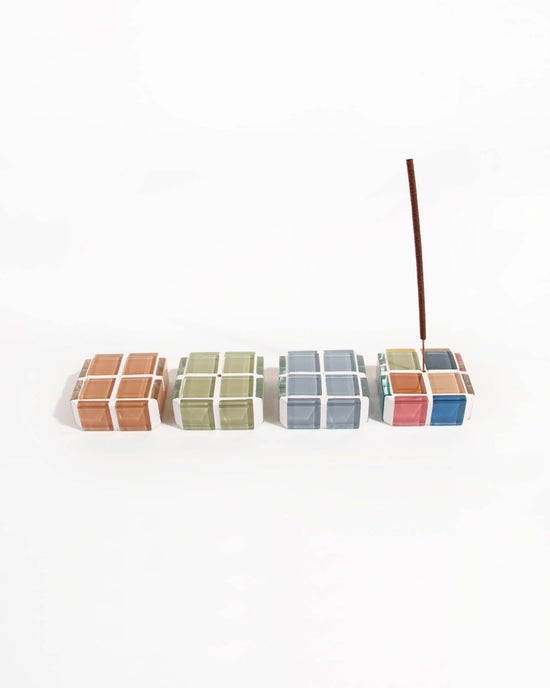 Subtle Art Studios Glass Tile Incense Holder - Autumn Sprinkles - lily & onyx