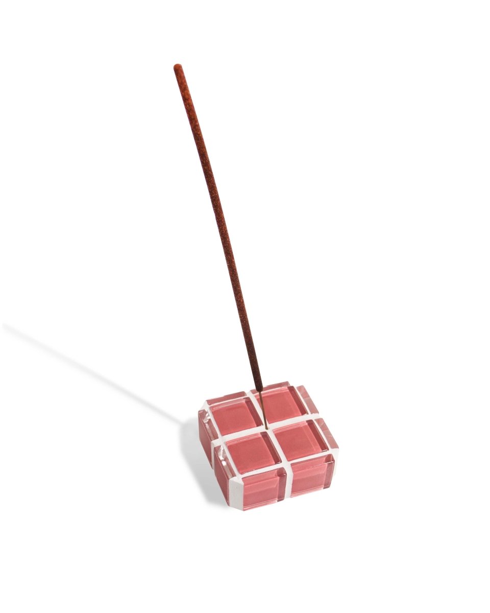 Load image into Gallery viewer, Subtle Art Studios Glass Tile Incense Holder - It&amp;#39;s Rose - lily &amp;amp; onyx
