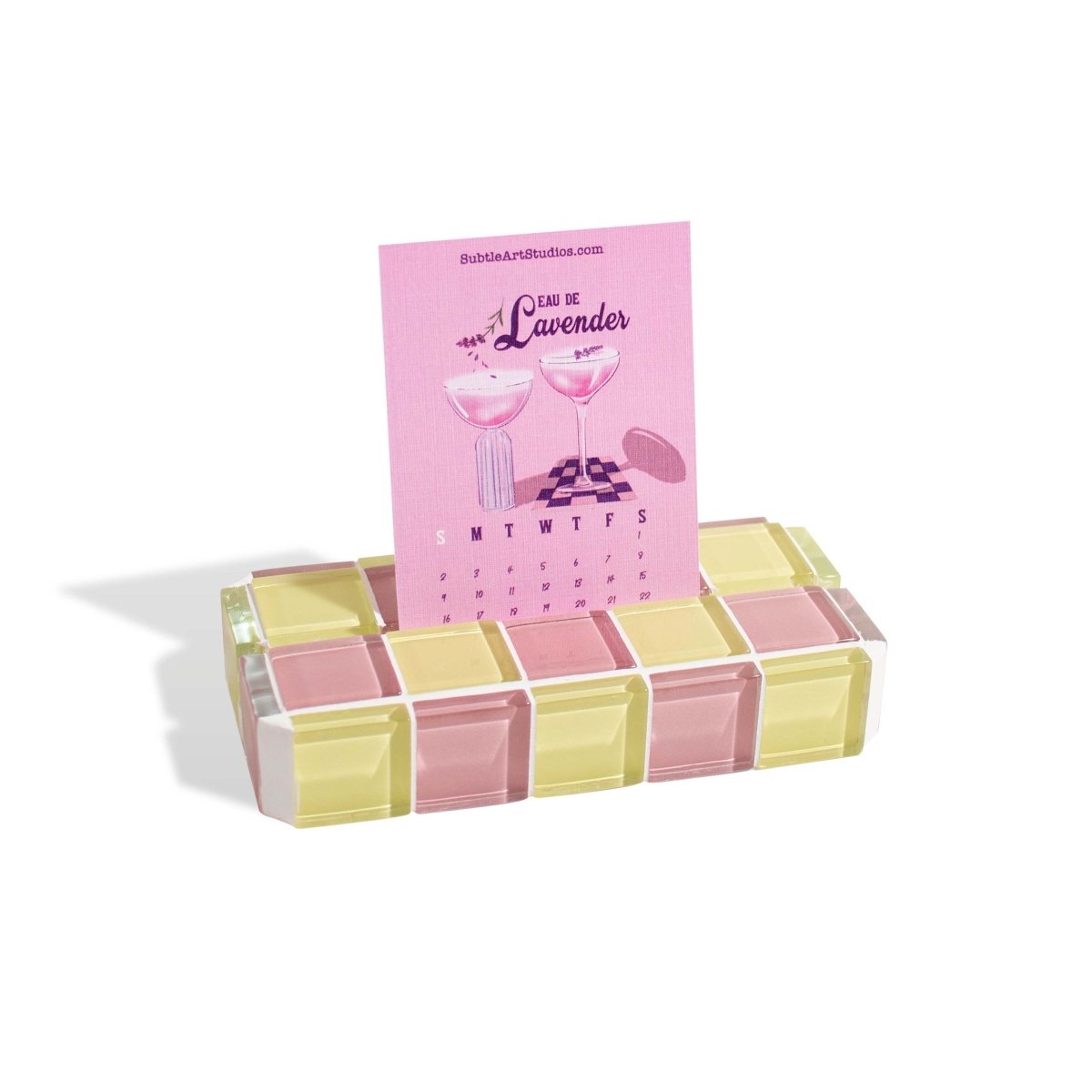 Subtle Art Studios Glass Tile Picture Stand - Pink Lemonade - lily & onyx