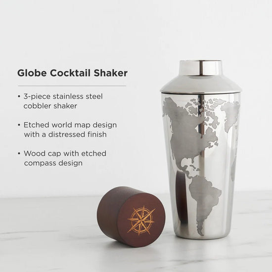 Load image into Gallery viewer, Viski Globe Cocktail Shaker, 32 Oz - lily &amp;amp; onyx

