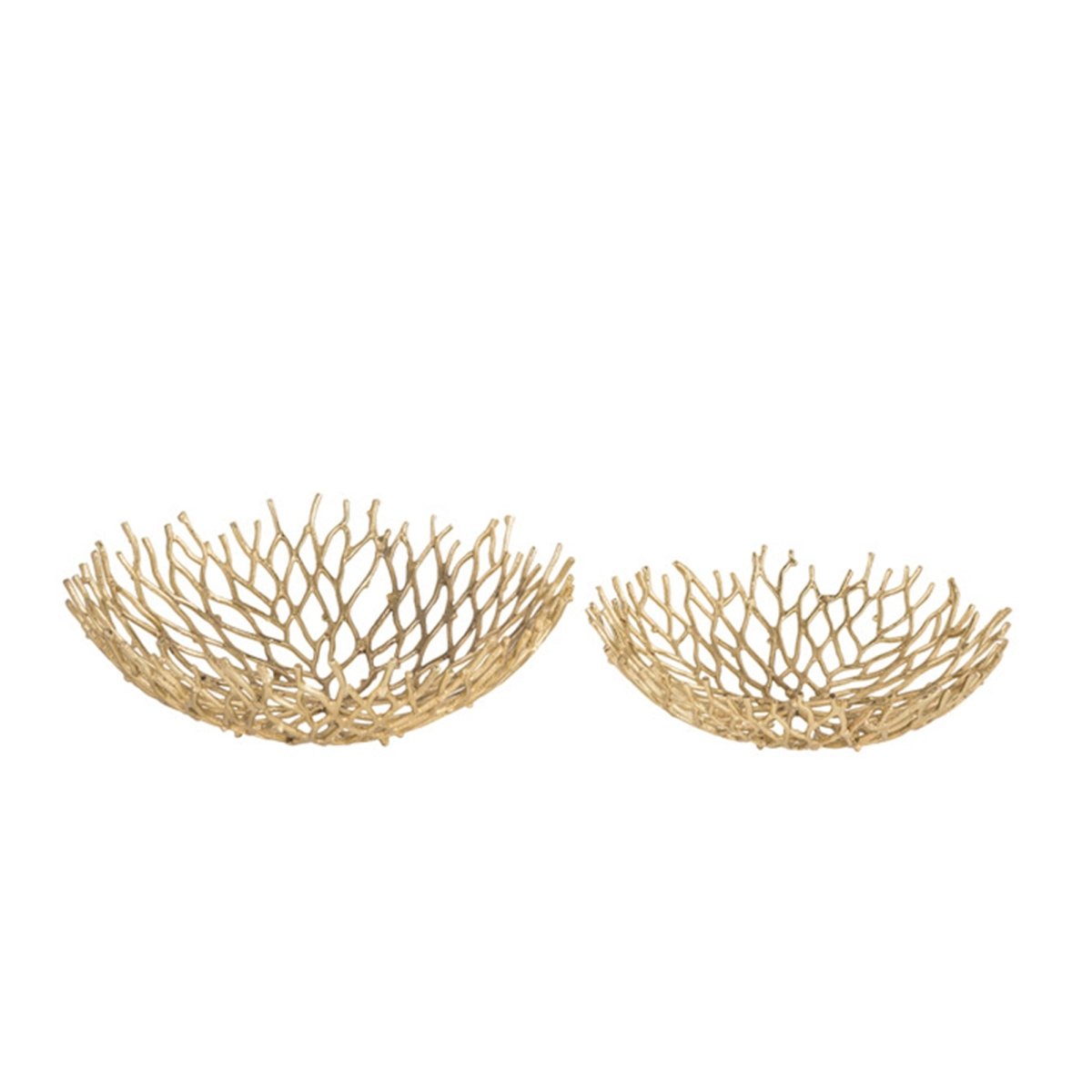lily & onyx Gold Aluminum Branch Bowls, Set of 2 - lily & onyx