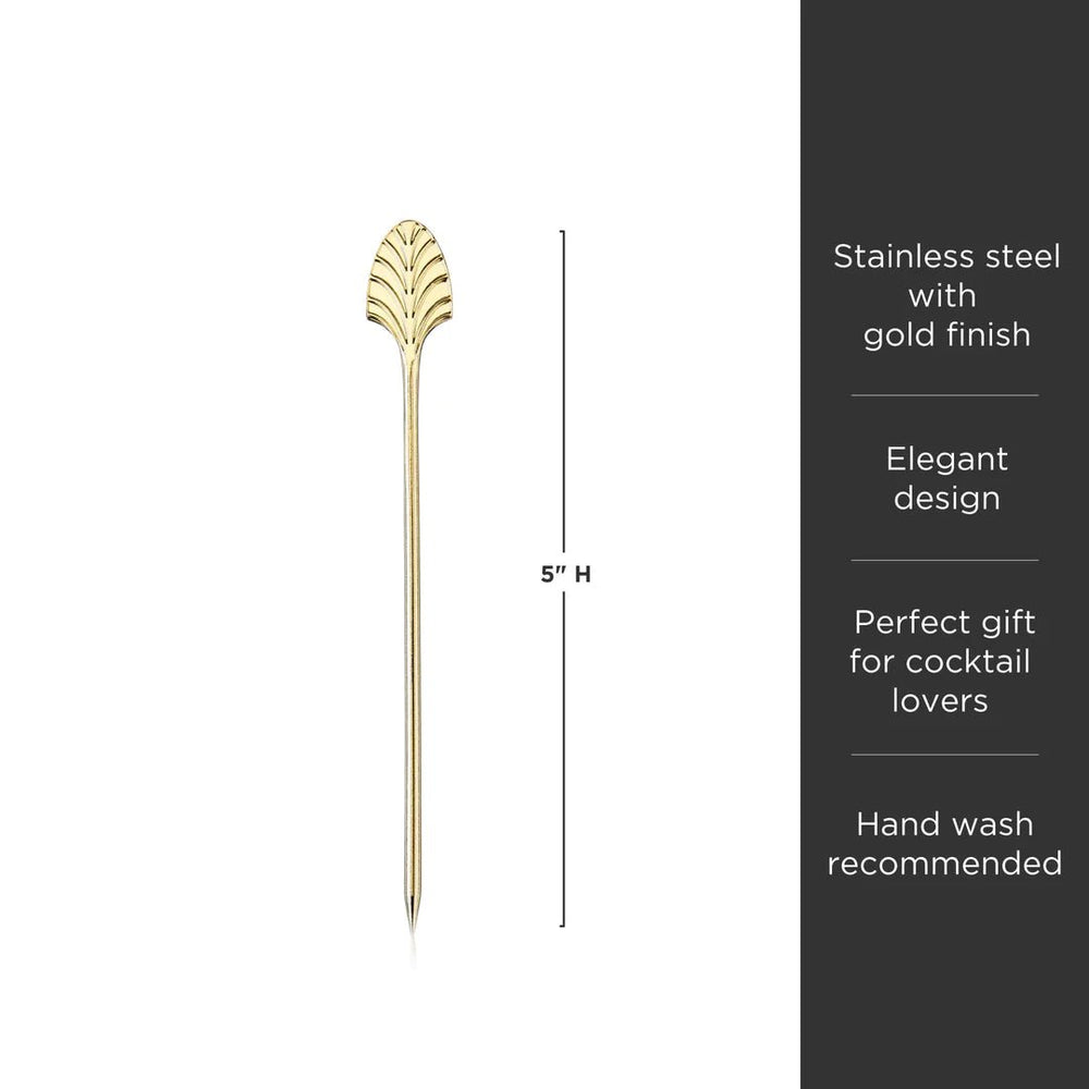 
                      
                        Viski Gold Art Deco Cocktail Picks, Set of 4 - lily & onyx
                      
                    
