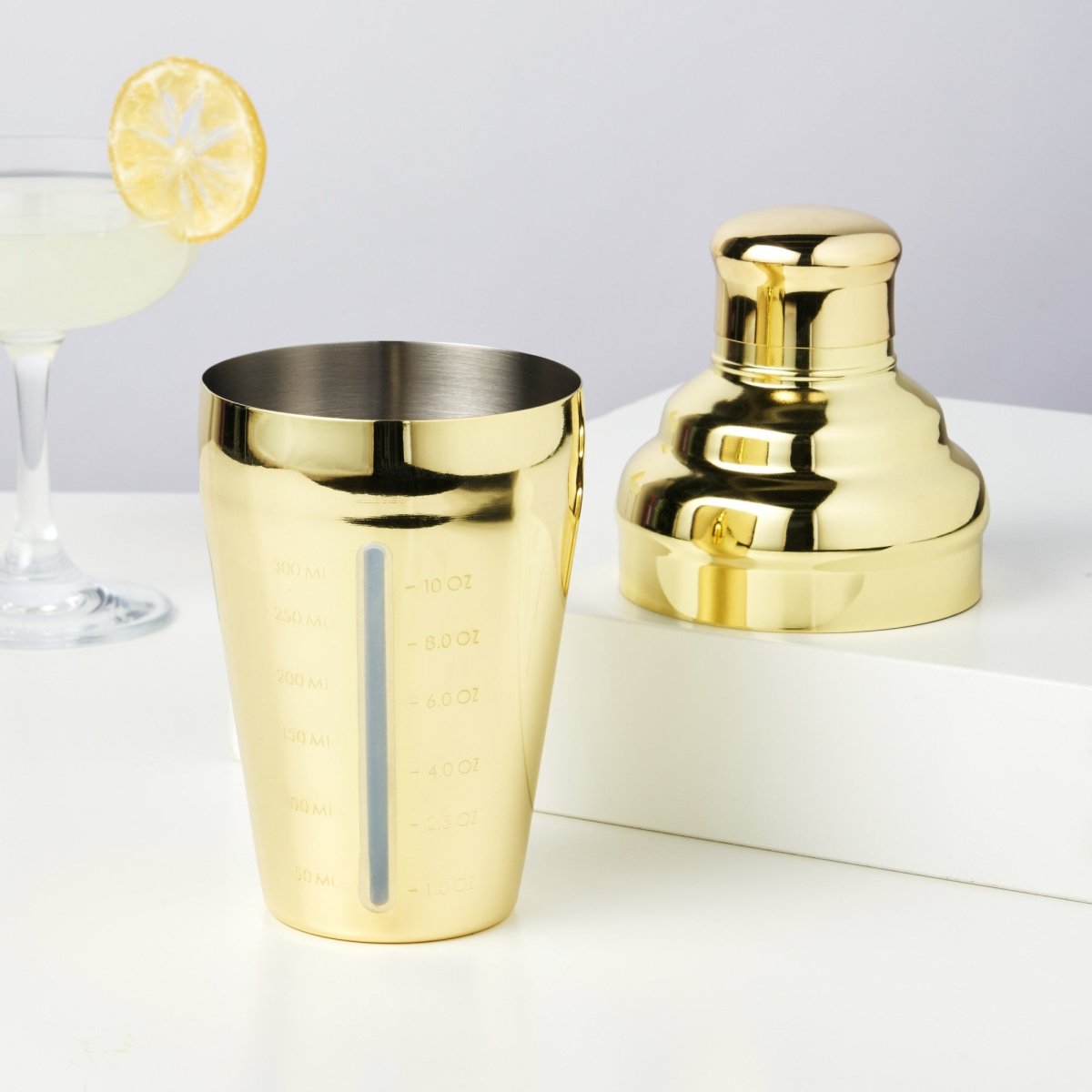 Viski Gold Measured 10oz Cocktail Shaker - lily & onyx