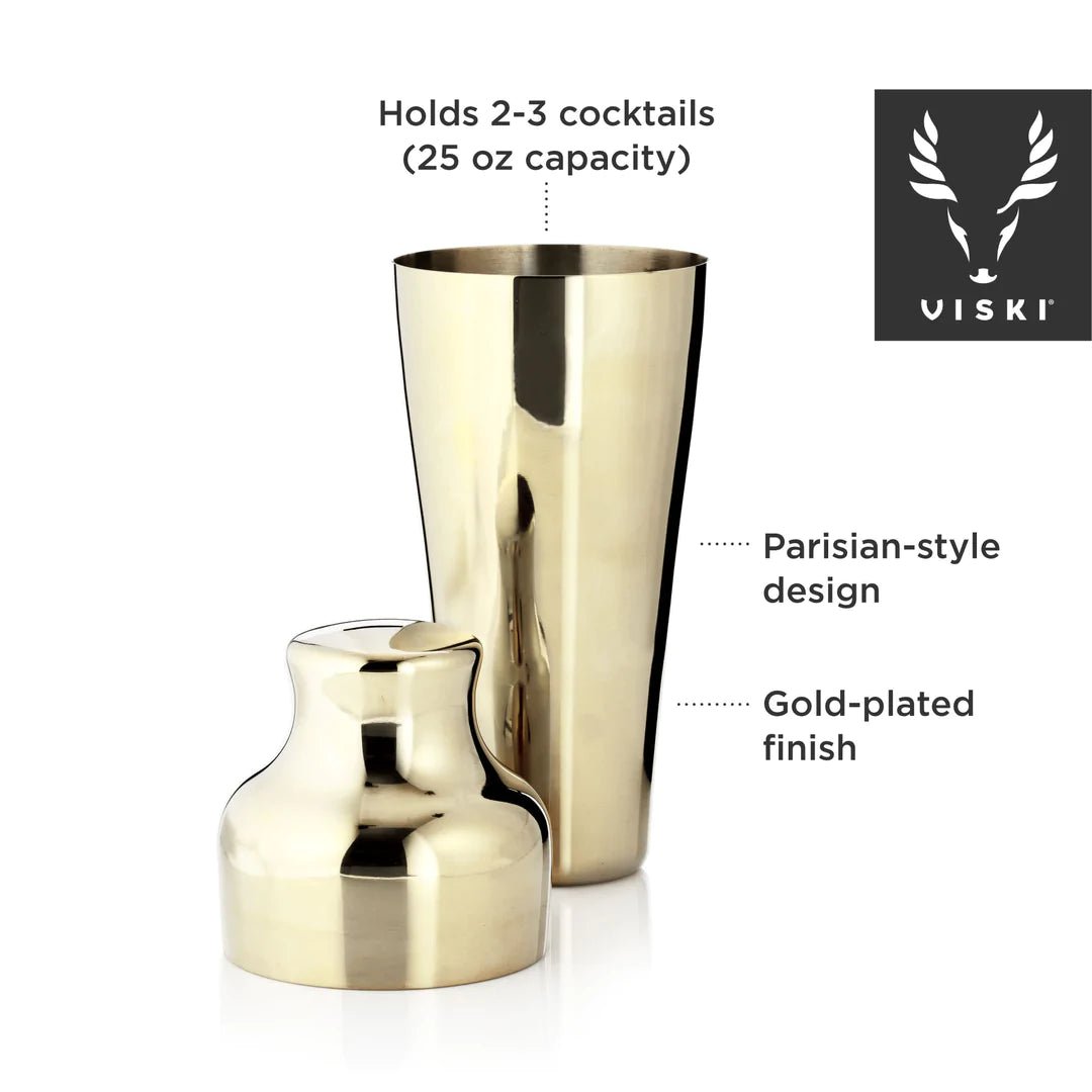 Viski Gold Parisian 25 oz Cocktail Shaker - lily & onyx