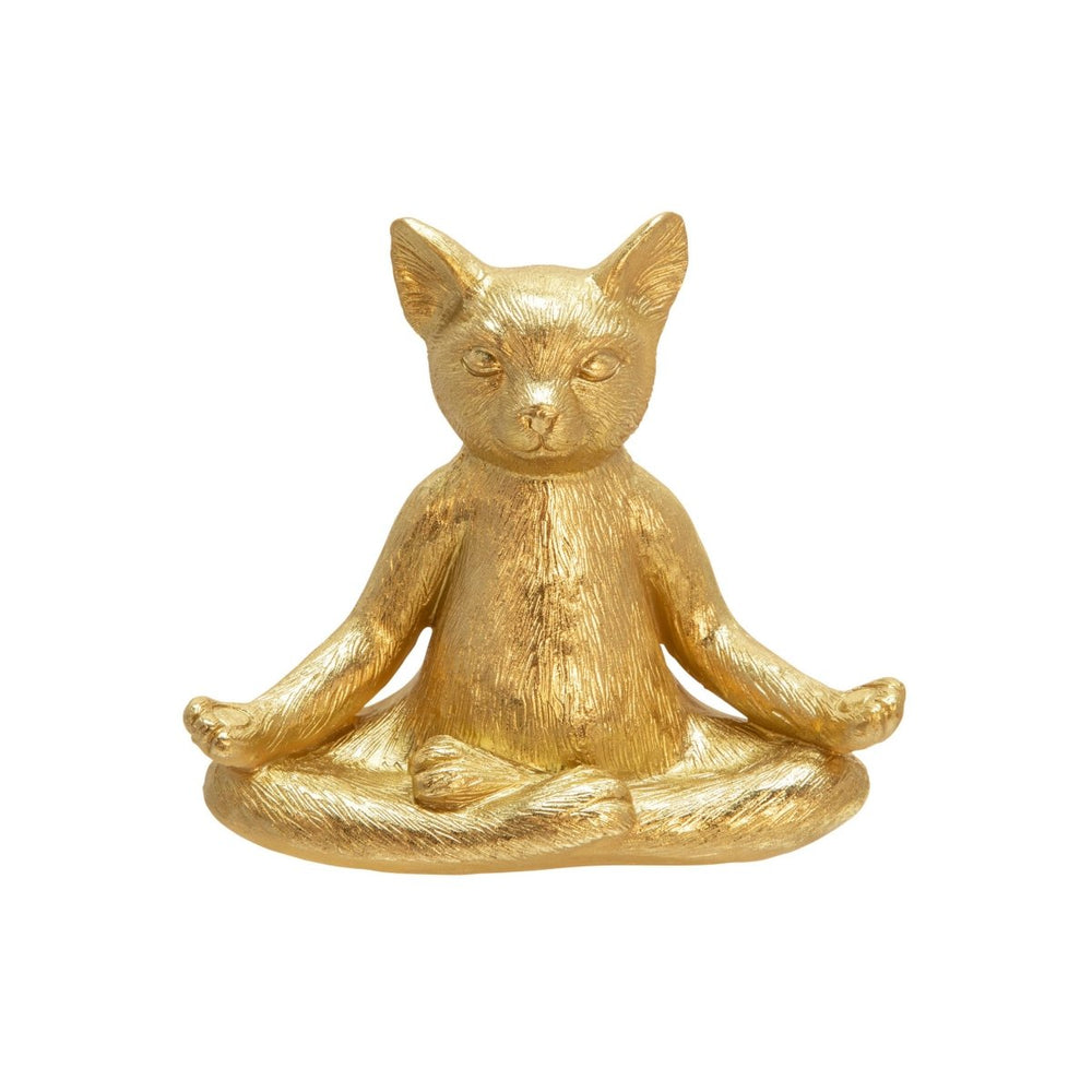 
                      
                        Sagebrook Home Gold Polyresin Yoga Cat Figurine, 7"H
                      
                    