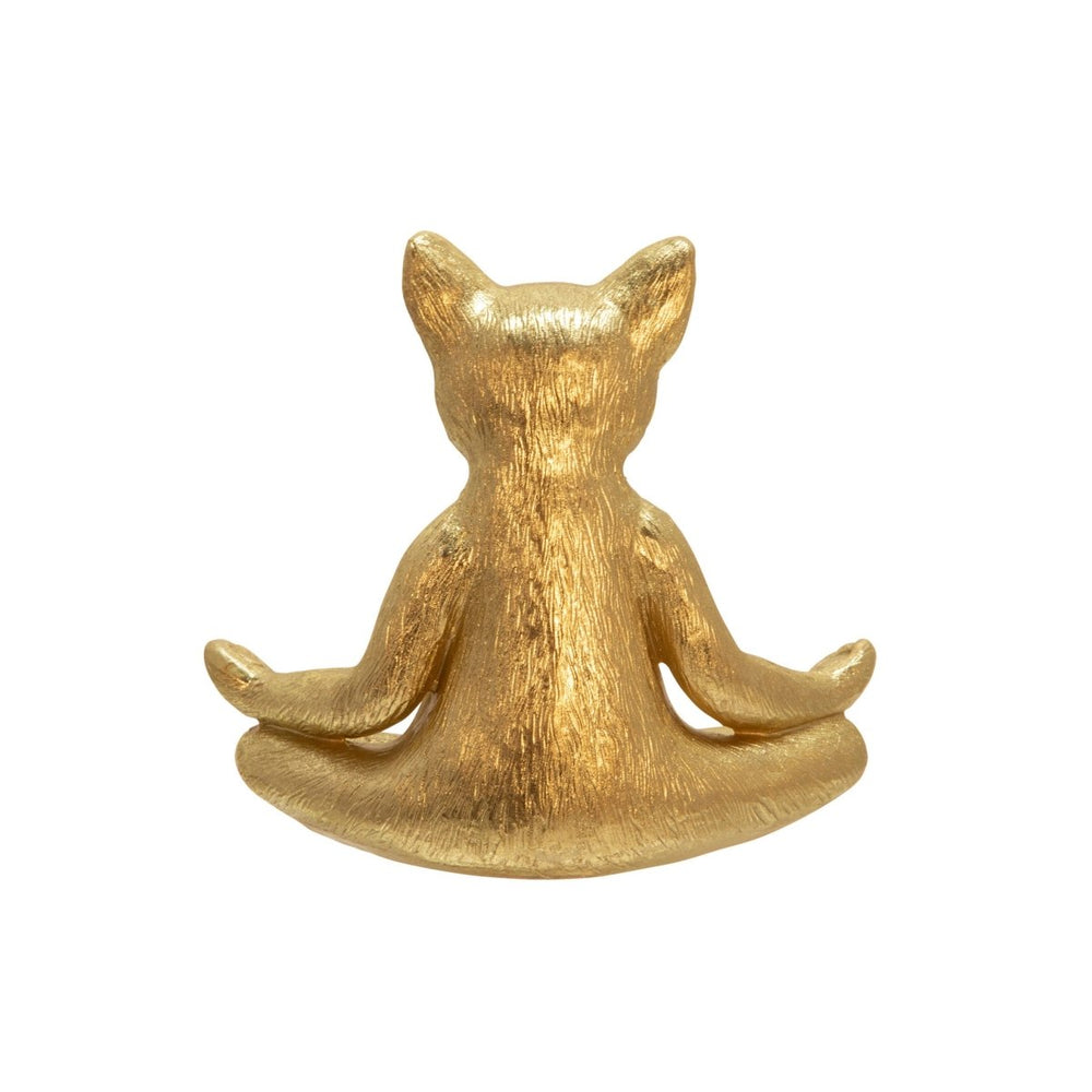 
                      
                        Sagebrook Home Gold Polyresin Yoga Cat Figurine, 7"H
                      
                    