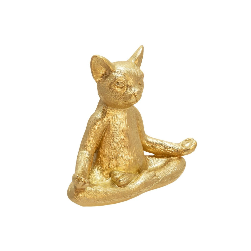 
                      
                        Sagebrook Home Gold Polyresin Yoga Cat Figurine, 7"H
                      
                    