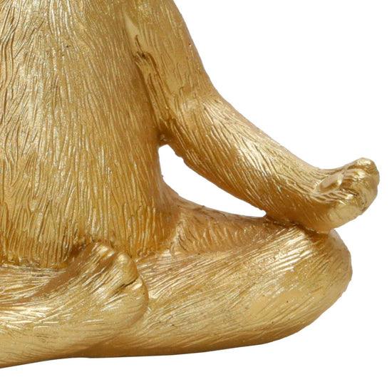 Sagebrook Home Gold Polyresin Yoga Dog Figurine, 7"H - lily & onyx