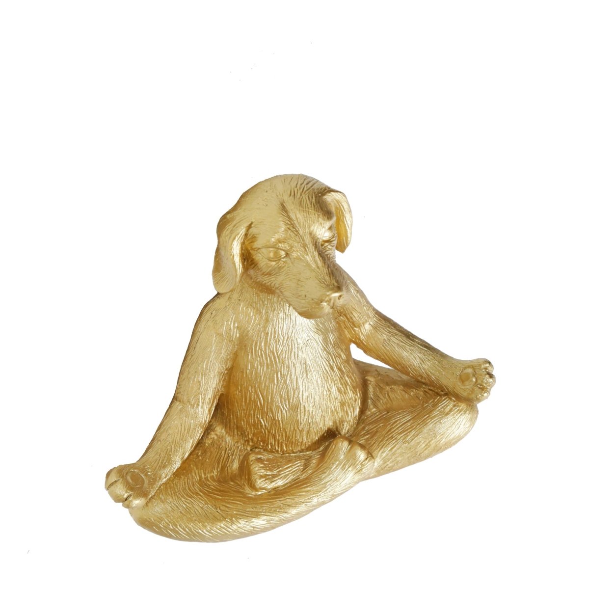 Sagebrook Home Gold Polyresin Yoga Dog Figurine, 7"H - lily & onyx