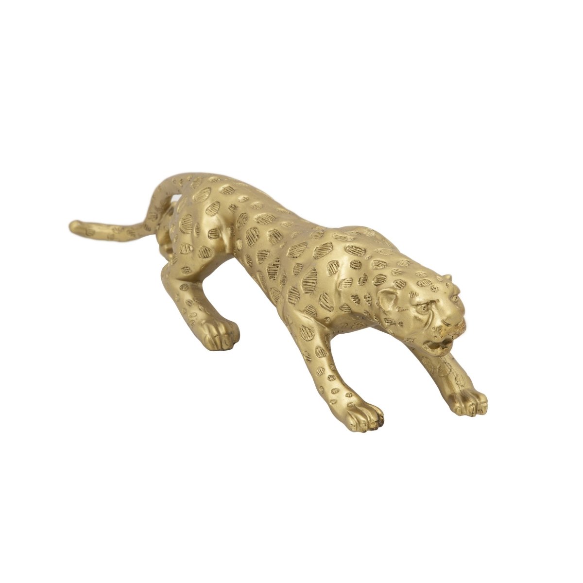Sagebrook Home Gold Resin Leopard Decorative Tabletop Accent - lily & onyx