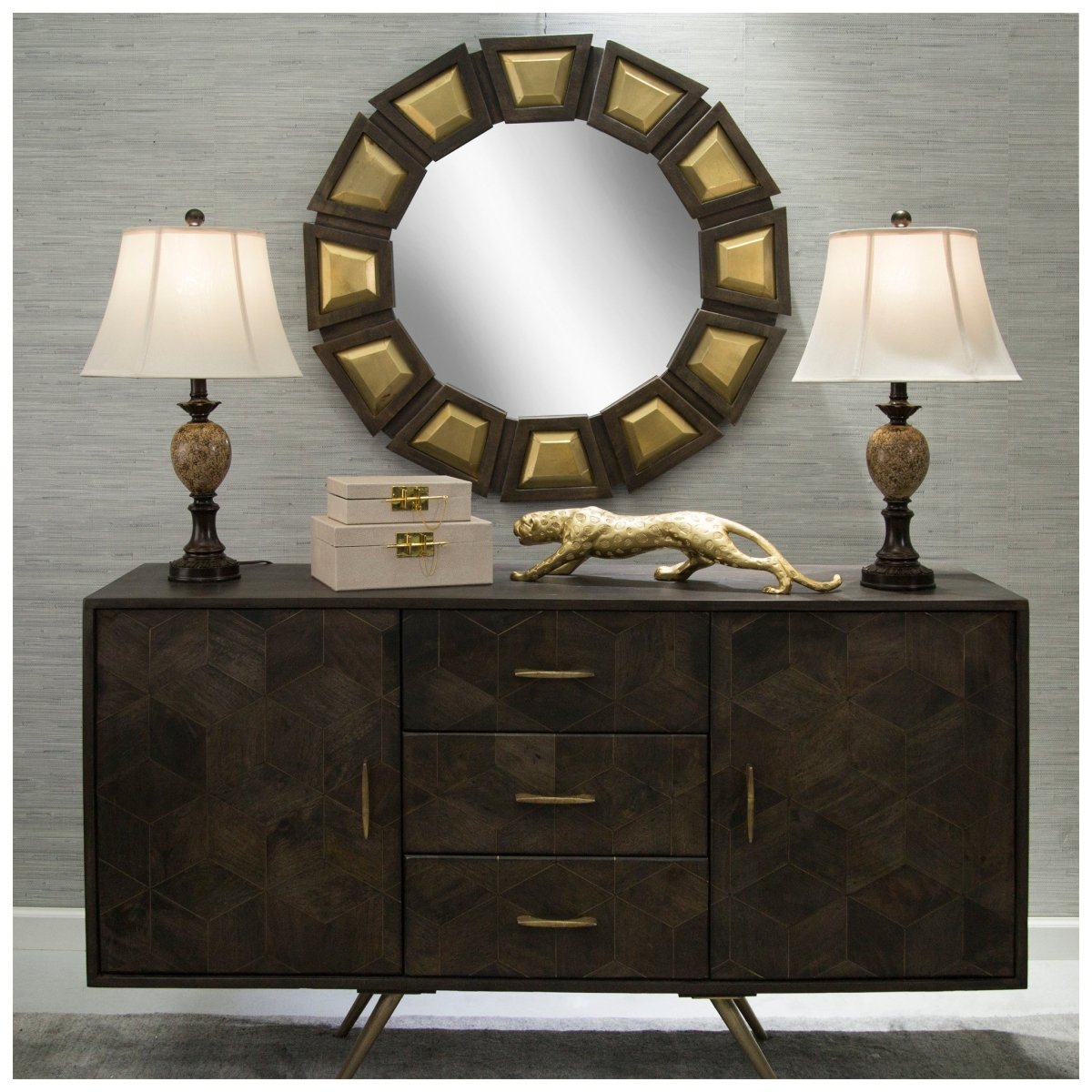 Load image into Gallery viewer, Sagebrook Home Gold Resin Leopard Decorative Tabletop Accent - lily &amp;amp; onyx
