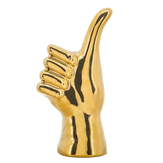 Sagebrook Home Gold Thumbs Up Figurine, 6" - lily & onyx