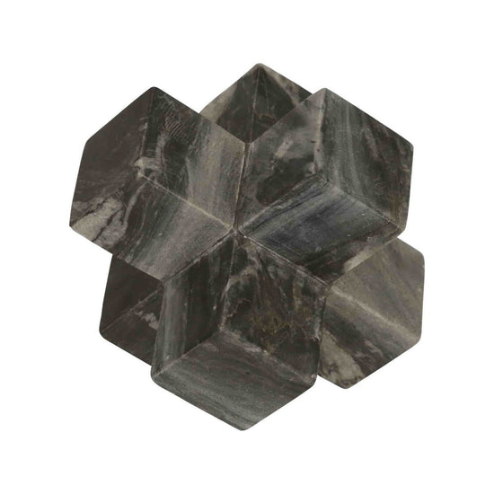 Load image into Gallery viewer, Sagebrook Home Gray Marble Jack Decorative Accent, 7&amp;quot; - lily &amp;amp; onyx
