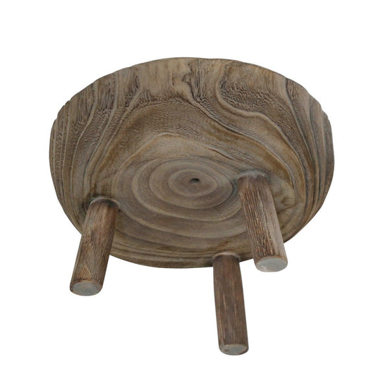 Sagebrook Home Gray Paulownia Wood Bowl With Legs, 11" - lily & onyx