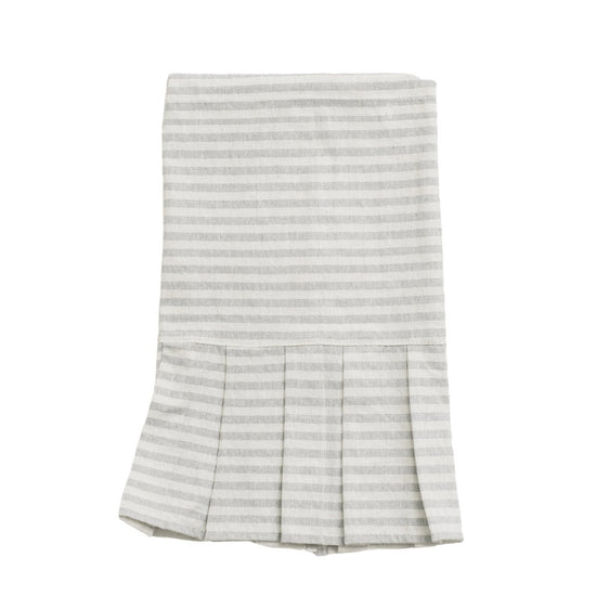 Sweet Water Decor Grey Striped Tea Towel with Ruffle - lily & onyx