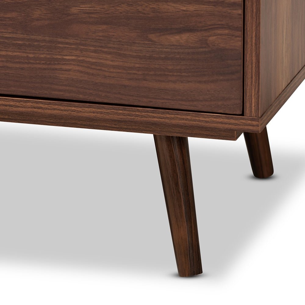 
                      
                        Baxton Studio Grover Mid-Century Modern Two-Tone Cherry Brown and White Finished Wood 1-Door Sideboard Buffet - lily & onyx
                      
                    