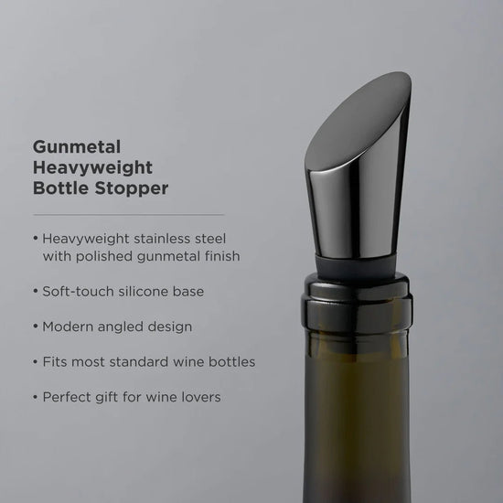 Viski Gunmetal Heavyweight Bottle Stopper - lily & onyx