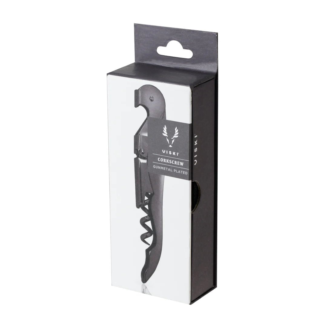 Viski Gunmetal Signature Double Hinged Corkscrew - lily & onyx