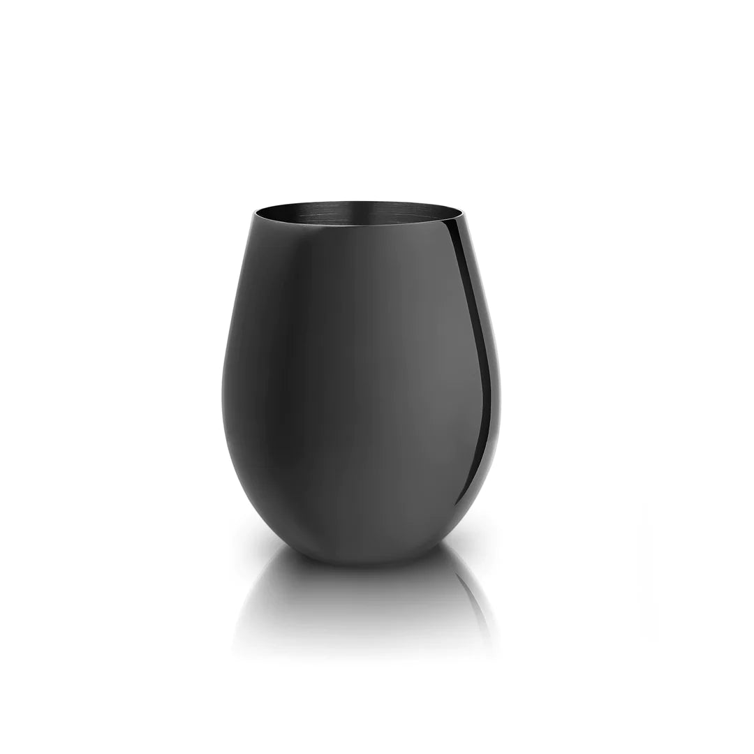 Viski Gunmetal Stemless Wine Glasses - lily & onyx