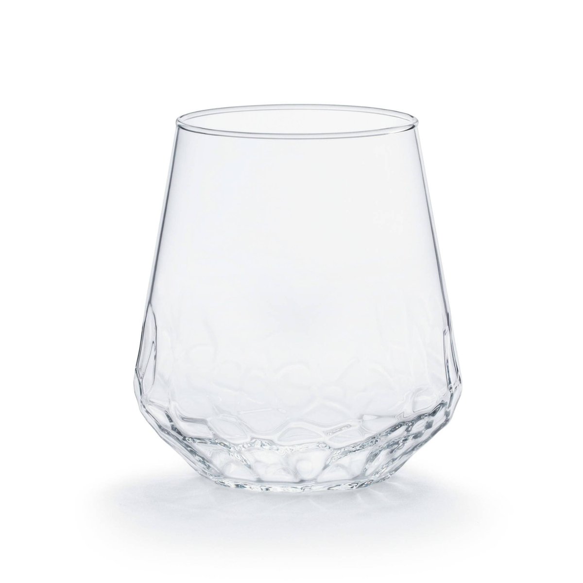 Clear Glass Libbey Set 5 Stemless Wine Glasses 15oz Wide Mouth Merlot Glass  NWOB