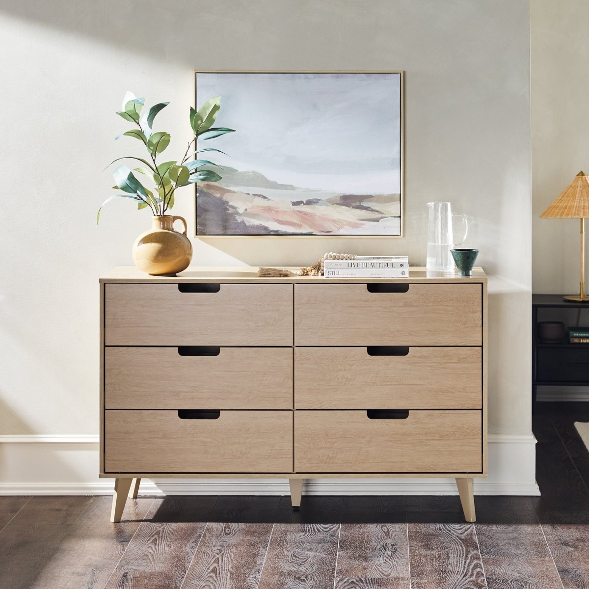 Walker Edison Hans Mid-Century Modern Angle-Leg Dresser - lily & onyx