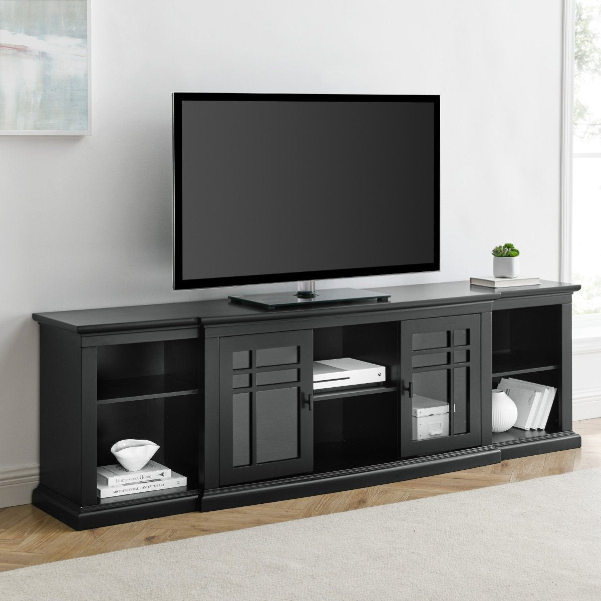 Walker Edison Hattie Glass-Door TV Stand - lily & onyx