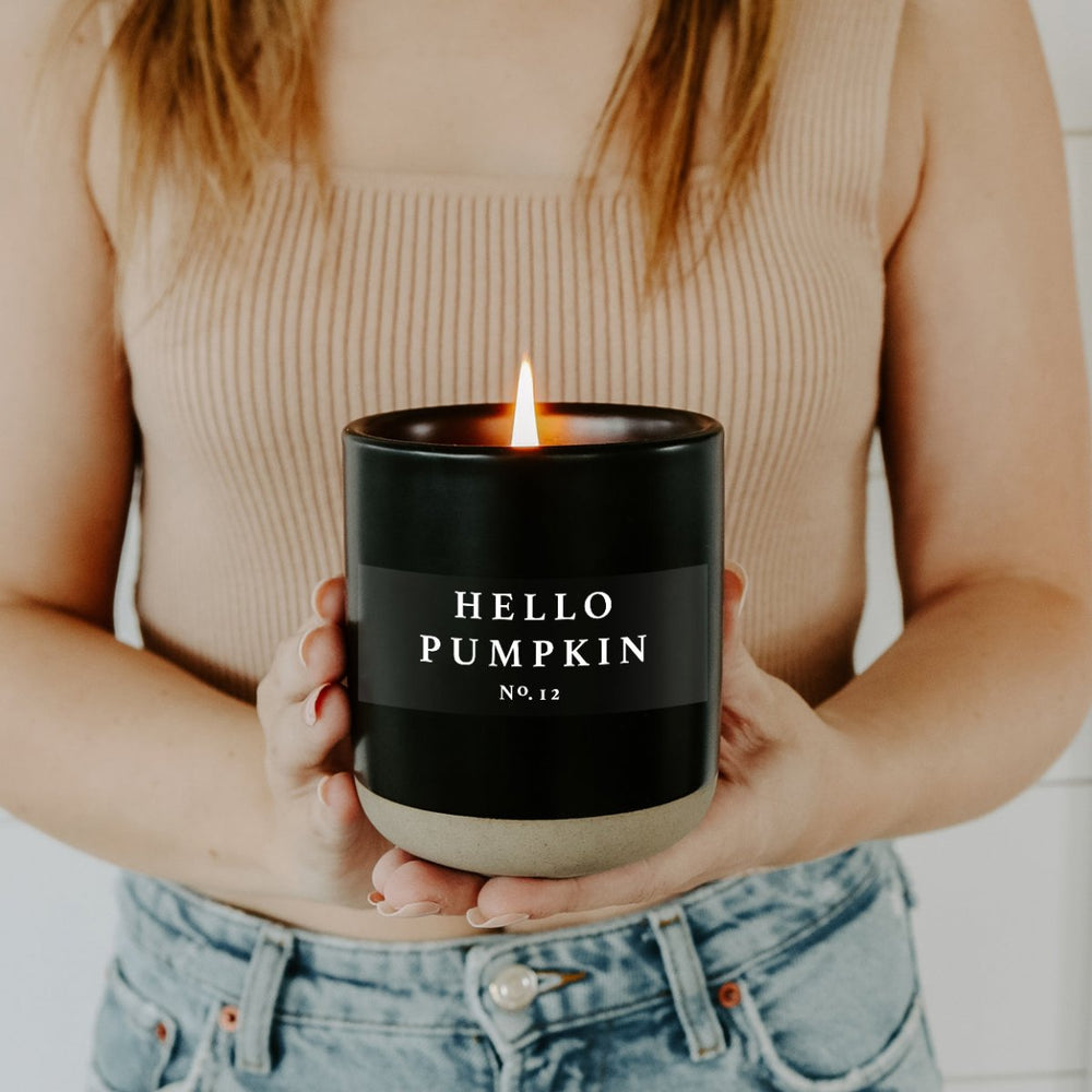 
                      
                        Sweet Water Decor Hello Pumpkin Soy Candle - Black Stoneware Jar - 12 oz - lily & onyx
                      
                    
