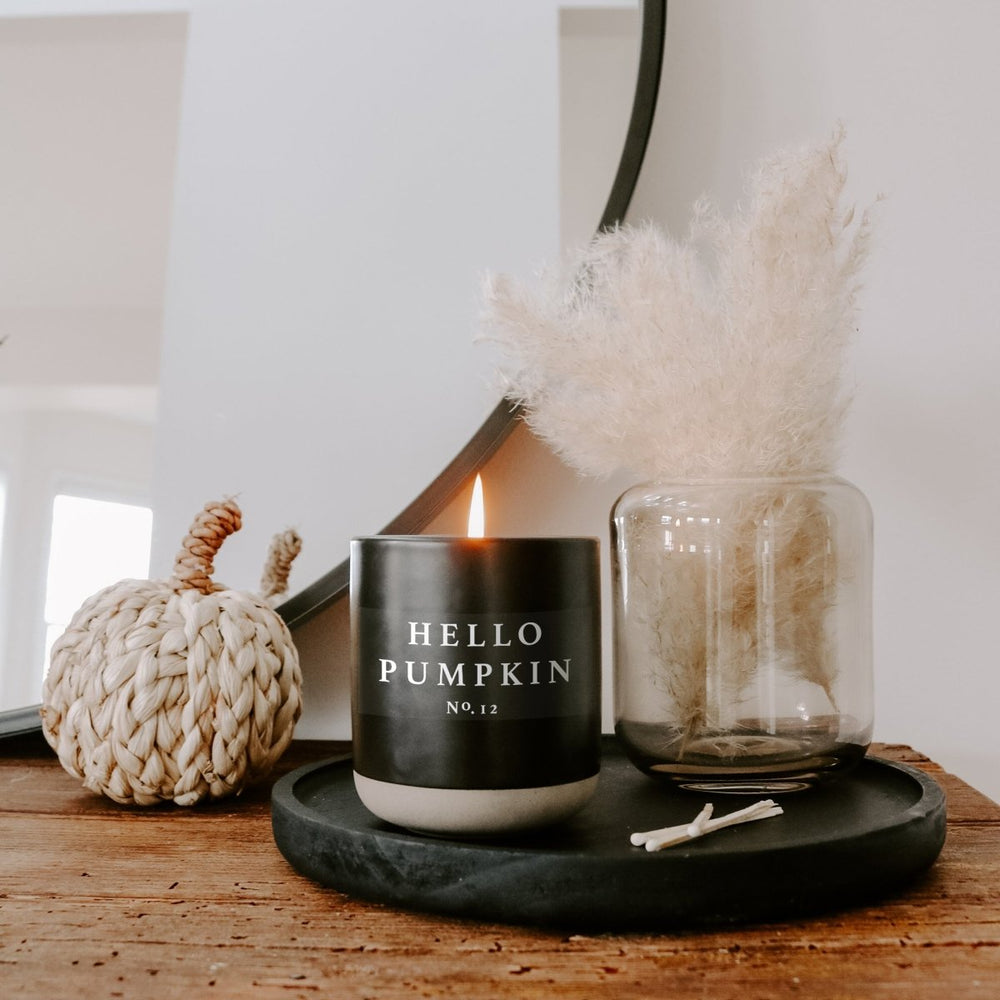 
                      
                        Sweet Water Decor Hello Pumpkin Soy Candle - Black Stoneware Jar - 12 oz - lily & onyx
                      
                    