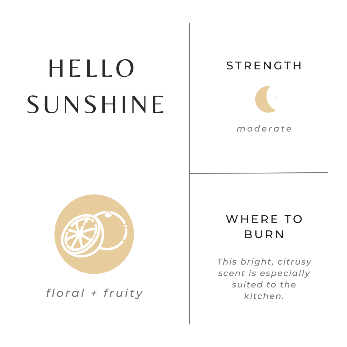 Slow North Hello Sunshine | Grapefruit + Geranium + Lime | Frosted Candle, 8 oz - lily & onyx