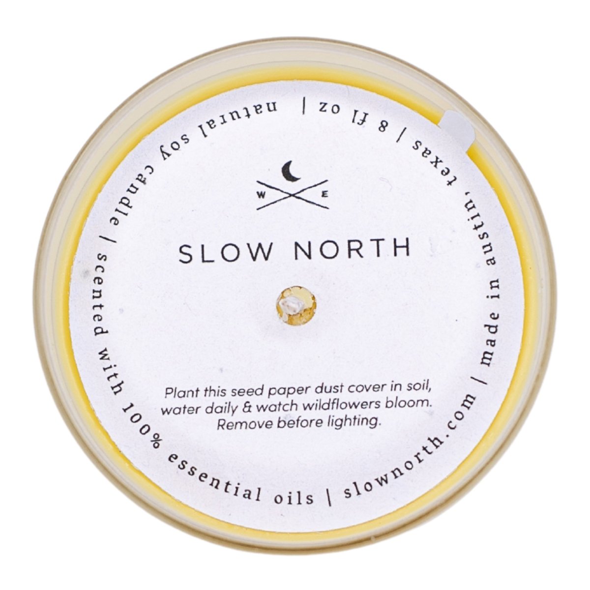 Slow North Hello Sunshine | Grapefruit + Geranium + Lime | Frosted Candle, 8 oz - lily & onyx