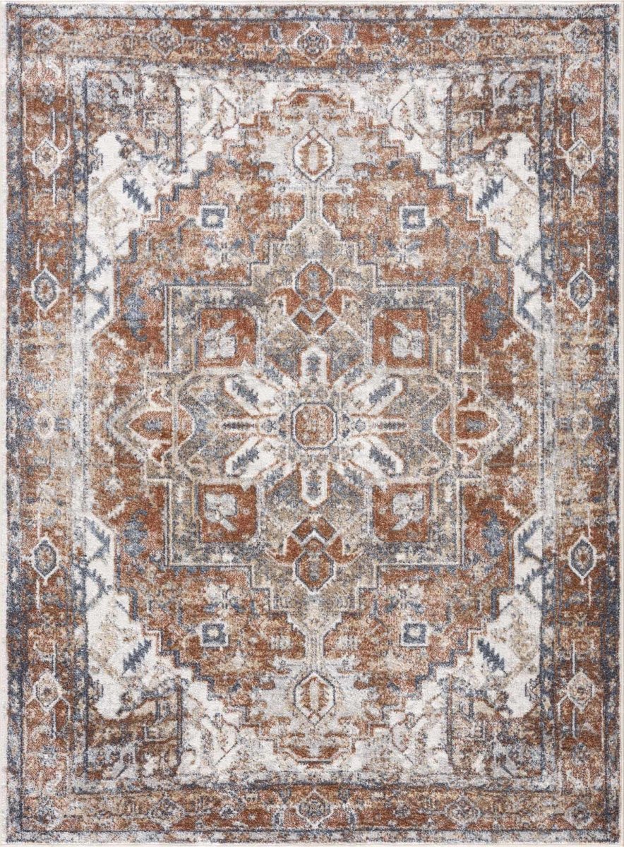 Hauteloom Hera Brown Washable Area Rug - lily & onyx