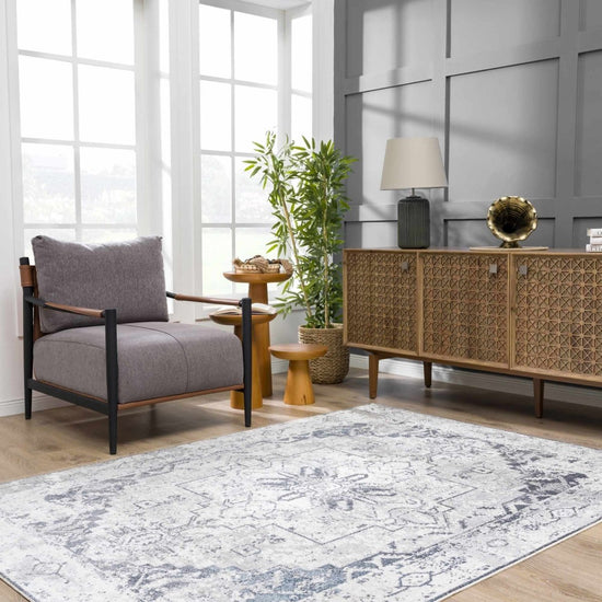 Hauteloom Hera Ivory Washable Area Rug - lily & onyx