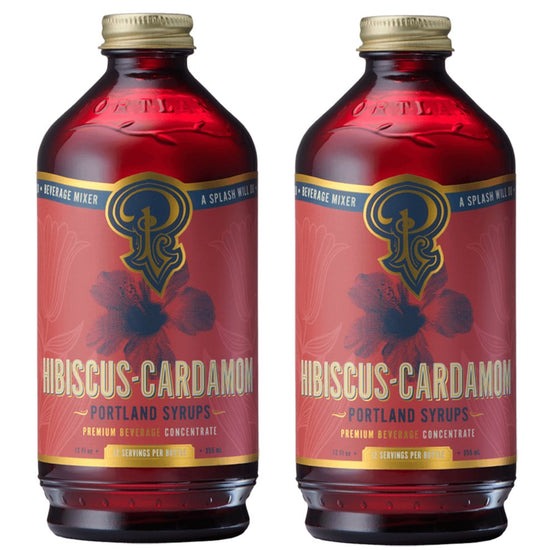 Portland Syrups Hibiscus Cardamom Syrup, 2 Pack - lily & onyx