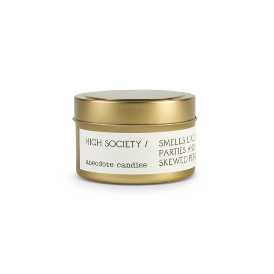 Anecdote Candles High Society | 3.4 Oz Travel Tin Candle | Cannibis Flower - lily & onyx