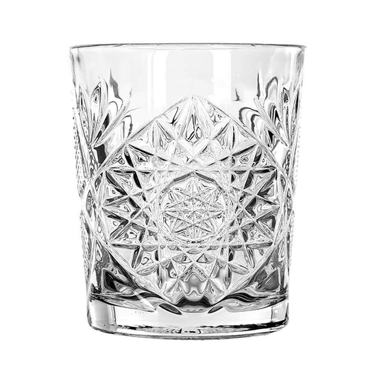 Load image into Gallery viewer, Libbey Hobstar Double Old Fashioned Glasses, 12 oz, Clear - Set of 4 - lily &amp;amp; onyx
