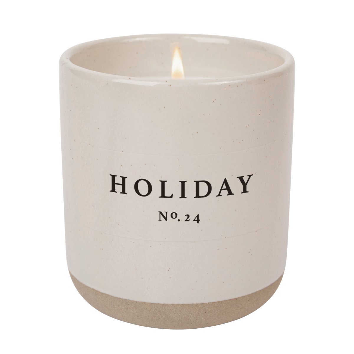 Sweet Water Decor Holiday Soy Candle - Cream Stoneware Jar - 12 oz - lily & onyx