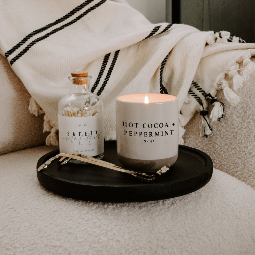 
                      
                        Sweet Water Decor Hot Cocoa and Peppermint Soy Candle - Cream Stoneware Jar - 12 oz - lily & onyx
                      
                    