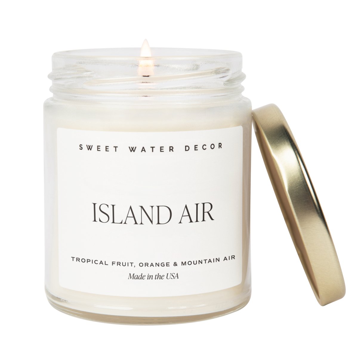 Sweet Water Decor Island Air Soy Candle - Clear Jar - 9 oz - lily & onyx